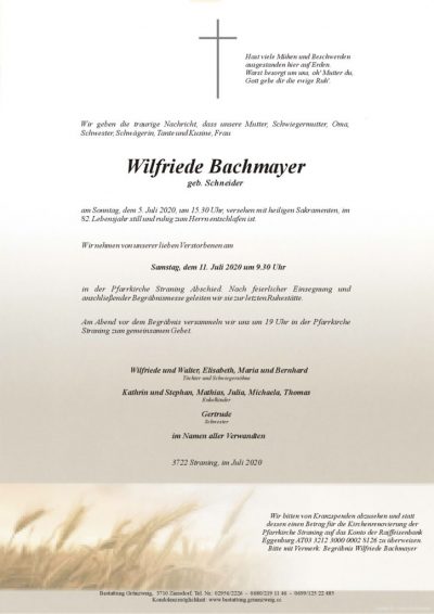 Wilfriede Bachmayer