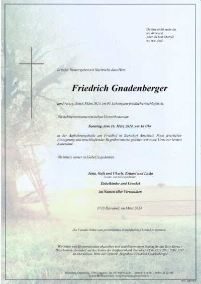 Friedrich Gnadenberger