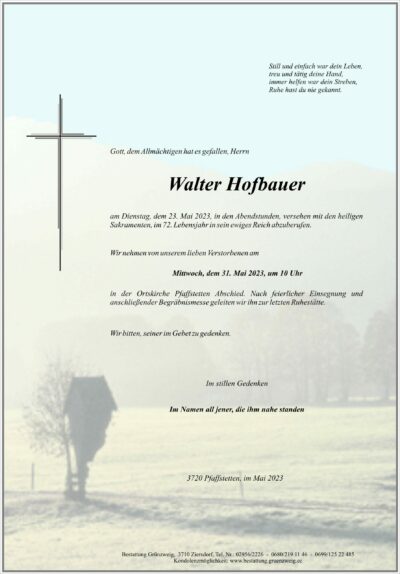 Walter Hofbauer