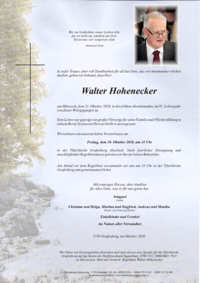 Walter Hohenecker