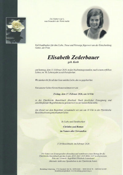 Elisabeth Zederbauer